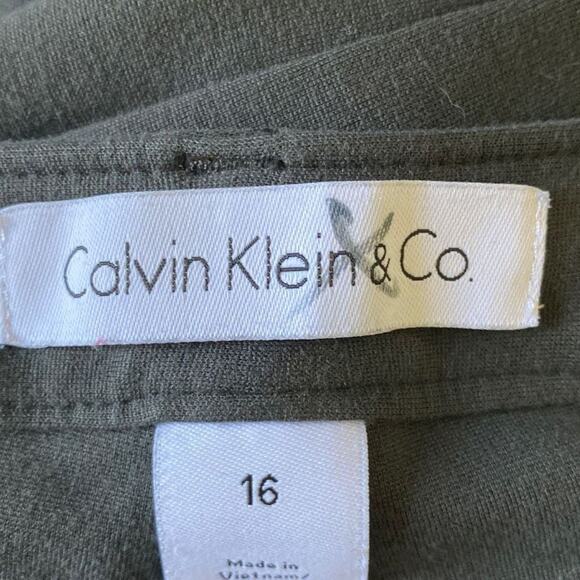 Calvin Klein & Co. Women's Army Green Mid-Rise Straight-Leg Jeans Size 16 - Picture 6 of 10